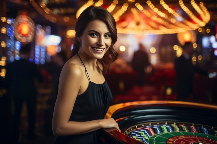 Dealer mengumumkan hasil roulette dengan pengganda Lightning